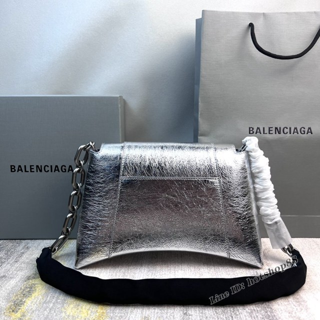 Balenciaga專櫃爆款鱷魚紋女士皮包 巴黎世家2022鏈條包Downtown S號單肩包 款號:8509 fyj1256